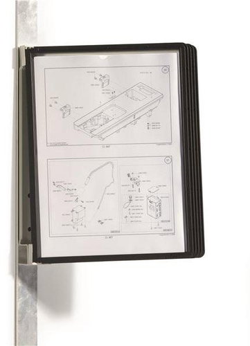 DURABLE Vario Wall 5 magnetic, including 5 pockets, black - Magnetic Pocket - Main image