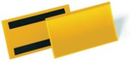DURABLE Mágneses címketartó tasak, 150×67 mm, sárga - 50 db a csomagban - Mágneses irattartó
