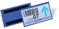DURABLE magnetic pocket for labels 150 x 67 mm, blue - pack 50 pcs - Magnetic Pocket