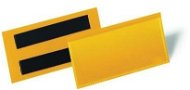 DURABLE Mágneses címketartó tasak, 100×38 mm, sárga - 50 db a csomagban - Mágneses irattartó