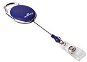 DURABLE rolo system with button, dark blue - pack of 10 - Retractable Key Chain