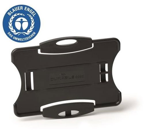 DURABLE ID card holder, 9.2 x 7 cm, black - pack of 10 - Tag - Main image