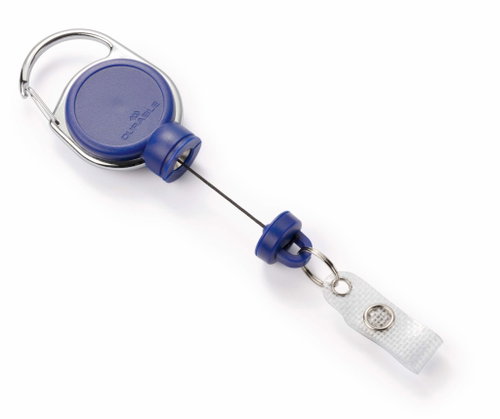 DURABLE Extra strong Namensschildhalter, dunkelblau - Einziehbarer Schlüsselanhänger - Hauptbild