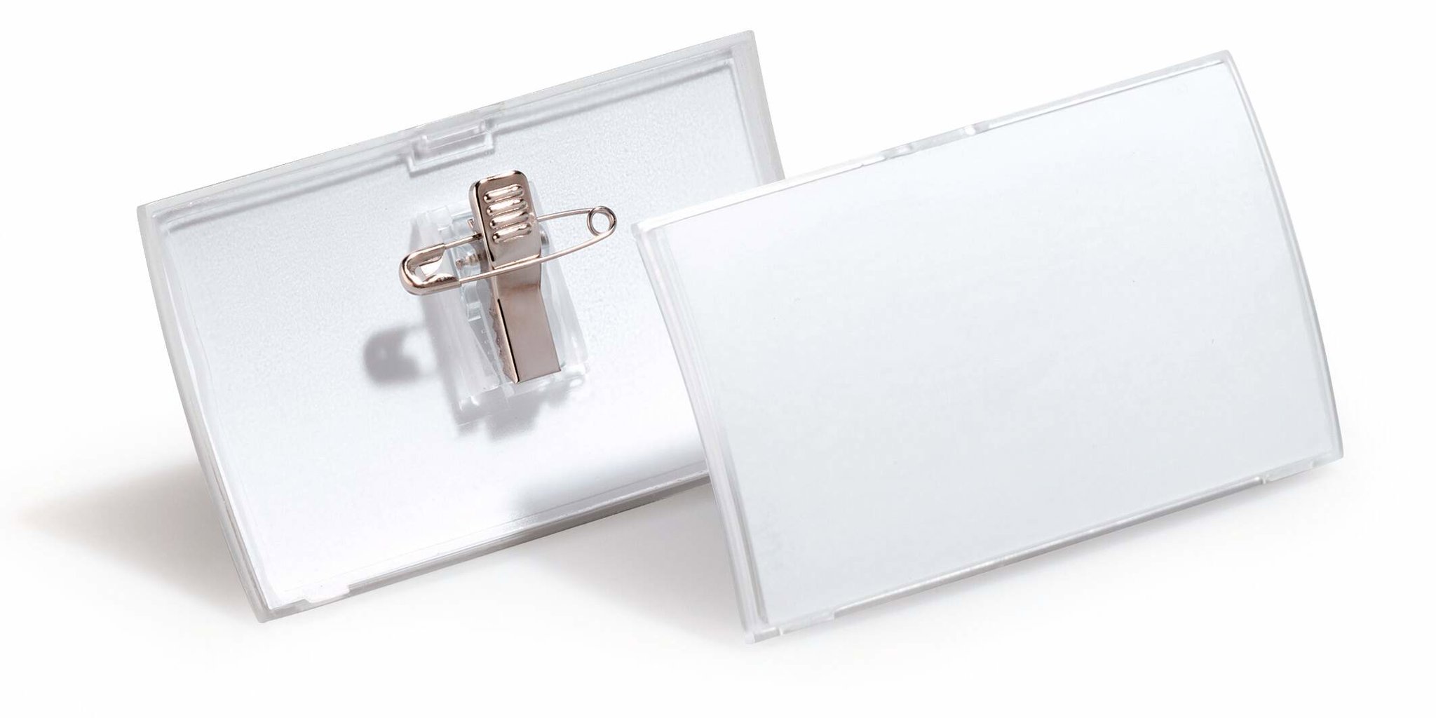 DURABLE Click Fold Névkitűző, csíptető + tűző, 54×90 mm