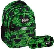 Derform Zvýhodněný školní set BackUP Slinker Pixel Game 2v1 – batoh a penál - School Set
