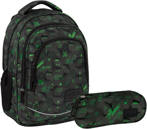 Derform BackUP Hexa Game 2-in-1 School Set – Backpack and Pencil Case - School Set - Main image