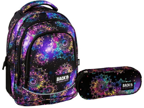 Derform BackUP Spring Flowers School Set 2-in-1 – Backpack and Filled Pencil Case - School Set - Main image