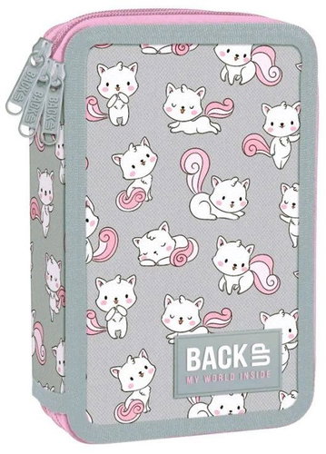 DERFORM Three-Compartment Pencil Case with Accessories BackUP - Cats - Pencil Case - Main image