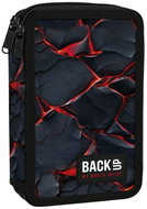 DERFORM Dvoukomorový penál s vybavením BackUP - Láva a oheň Blaze - Pencil Case