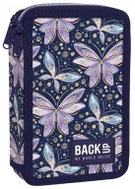 DERFORM Dvoukomorový penál s vybavením BackUP - Motýlí víly - Pencil Case
