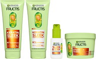 GARNIER Fructis Keratin Sleek Šampon 200 ml + Kondicionér 200 ml + Maska 370 ml + Sérum 50 ml - Sada vlasové kosmetiky
