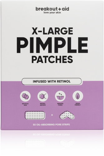 Breakout+aid - XL Náplasti na ošetření problematické pleti s kyselinou salicylovou a retinolem - Face Mask - Main image
