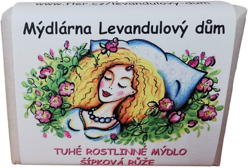 Levandulový Dům Přírodní mýdlo Šípková růže 120 g - Tuhé mýdlo - Main image