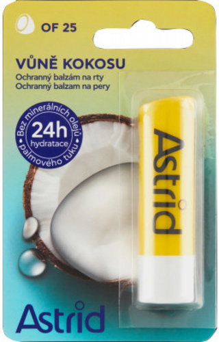 Astrid Protective lip balm OF 25 with coconut oil 4,8 g - Lip Balm - Main image