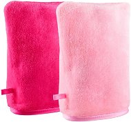 GloryStyles Odličovací rukavičky 2 ks - sv.růžová/tm.růžová - Umývacia rukavica