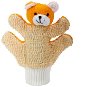 ADONIS Rukavice na umývanie medvedík oranžový - Masážna rukavica