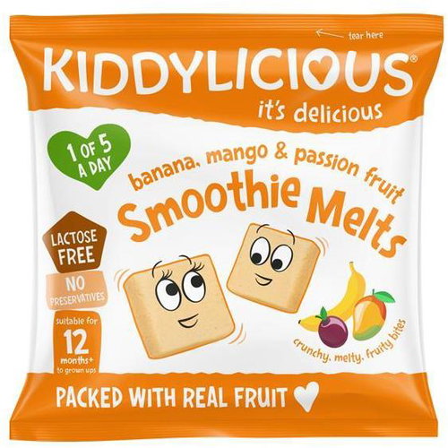 KIDDYLICIOUS Fruit pads made of banana, mango and passion fruit 6 g - Crisps for Kids - Main image