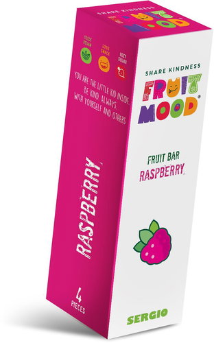 Sergio Fruit Bar Raspberry 4 pcs - Fruit Snack for Kids - Main image