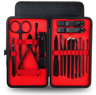 Surtep Manikúrní sada pánská De-luxe 16 ks / černá-červená - Manicure Set