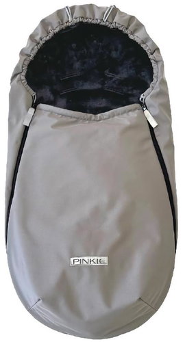 Pinkie Fusak Softshell Grey/Black-weaker - Stroller Footmuff - Main image