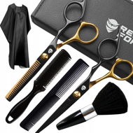 Renew Force Set kadeřnických nůžek včetně příslušenství - černo-zlatý - Hairdressing Set