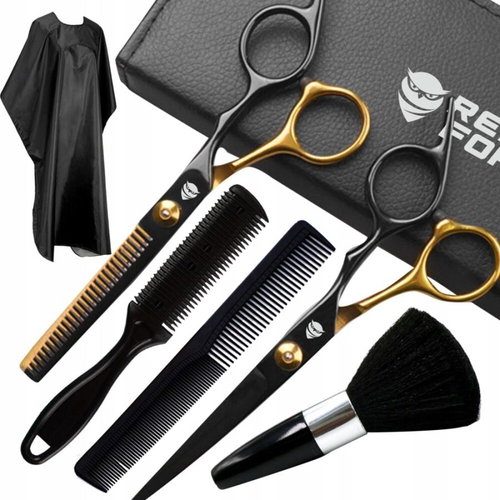 Renew Force Set of hairdressing scissors including accessories - black and gold - Hairdressing Set - Main image