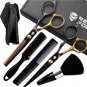 Renew Force Set kadeřnických nůžek včetně příslušenství - černo-zlatý - Hairdressing Scissors