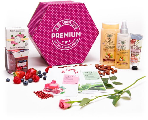 Manboxeo Giftboxeo mit Kosmetik Mix, lila Hauptbild Manboxeo Giftboxeo mit Kosmetik Mix, lila - Geschenkset - Hauptbild