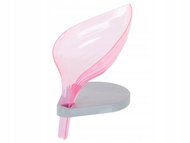 Verk Soap dish in leaf shape pink - 11 × 12 × 9 cm - Soap Dispenser