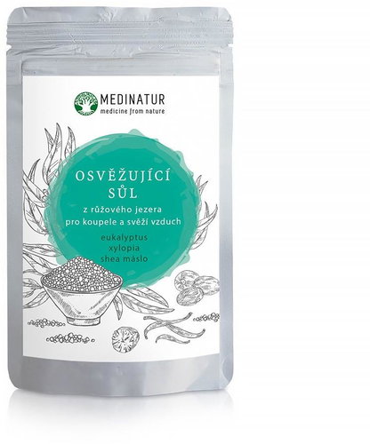 Medinatur Osvěžující sůl z růžového jezera-eukalyptus 400 g - Bath Salt - Main image