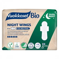 VUOKKOSET BIO Night pads with wings Night Wings 9 pcs - Sanitary Pads