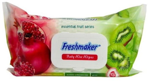 Freshmaker vlhčené ubrousky s klipem mix ovoce 100 ks - Wet Wipes - Main image