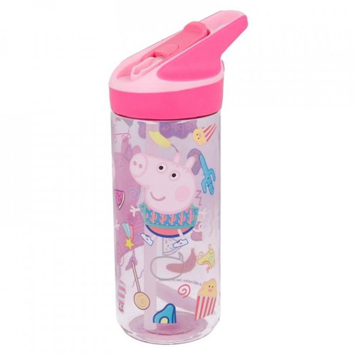ALUM Baby drinking bottle Piglet Pepa with hinged cap 620 ml pink - Children's Water Bottle - Main image