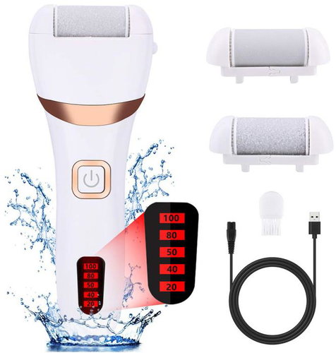 Verk Electric heel and foot file with LCD display, white - Electric File - Main image