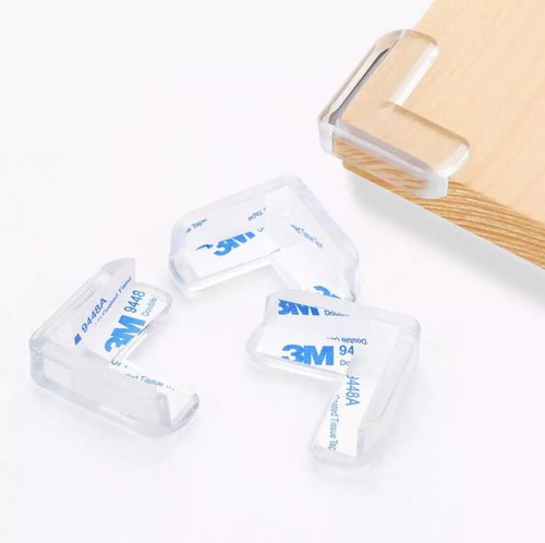 Protective silicone corners for furniture 4 pcs - transparent - Child Safety Lock - Main image