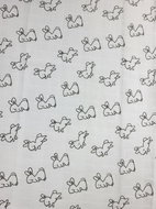 PREM INTERNATIONAL Diaper / towel 90 × 100, rabbit, grey - Cloth Nappies