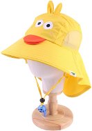 Dětská čepice For kids Letní klobouček s píšťalkou žlutý, kuřátko - Dětská čepice