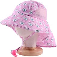 For kids Letný klobúčik s píšťalkou ružový ľadový medveď - Detská čiapka