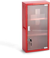 ZELLER Metal wall medicine cabinet red 25 × 12 × 45 cm - First-Aid Kit 