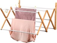KESPER Sušák na prádlo nástěnný, skládací, bambus, kov 71 × 59 × 45 cm - Laundry Dryer