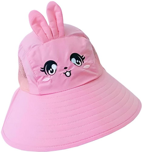 For Kids Summer hat with whistle pink - Sewn bunny - Children's Hat - Main image