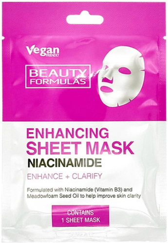 Beauty Formulas Vyživující pleťová maska s niacinamidem 1 ks - Face Mask - Main image