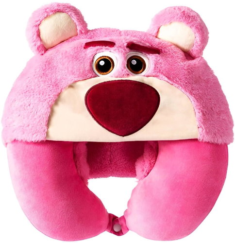 Excellent Travel Pillow with Hood Pink Bear - Travel Pillow - Main image