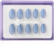 GloryStyles Stick-on nails 30 pcs, light blue glitter - False Nails