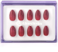 GloryStyles Stick-on nails 30 pcs, red glitter - False Nails