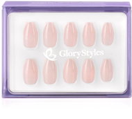 GloryStyles Stick-on nails 30 pcs, pink glitter - False Nails