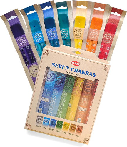 HEM 7 Chakras - Gift set of 7 stands and 7 packs of incense sticks - Gift Set - Main image