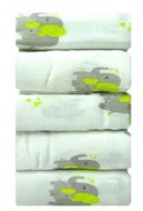 PREM Potištěné pleny 5 ks 70 × 70 cm, Slon zelený - Látkové pleny