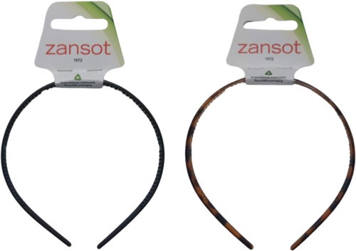 ZANSOT Plastic hairband 0,7 cm matt black + turtle - Hairband - Main image