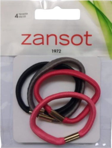 ZANSOT Elastic hair elastics 4 pcs multicoloured -  Hair Ties - Main image